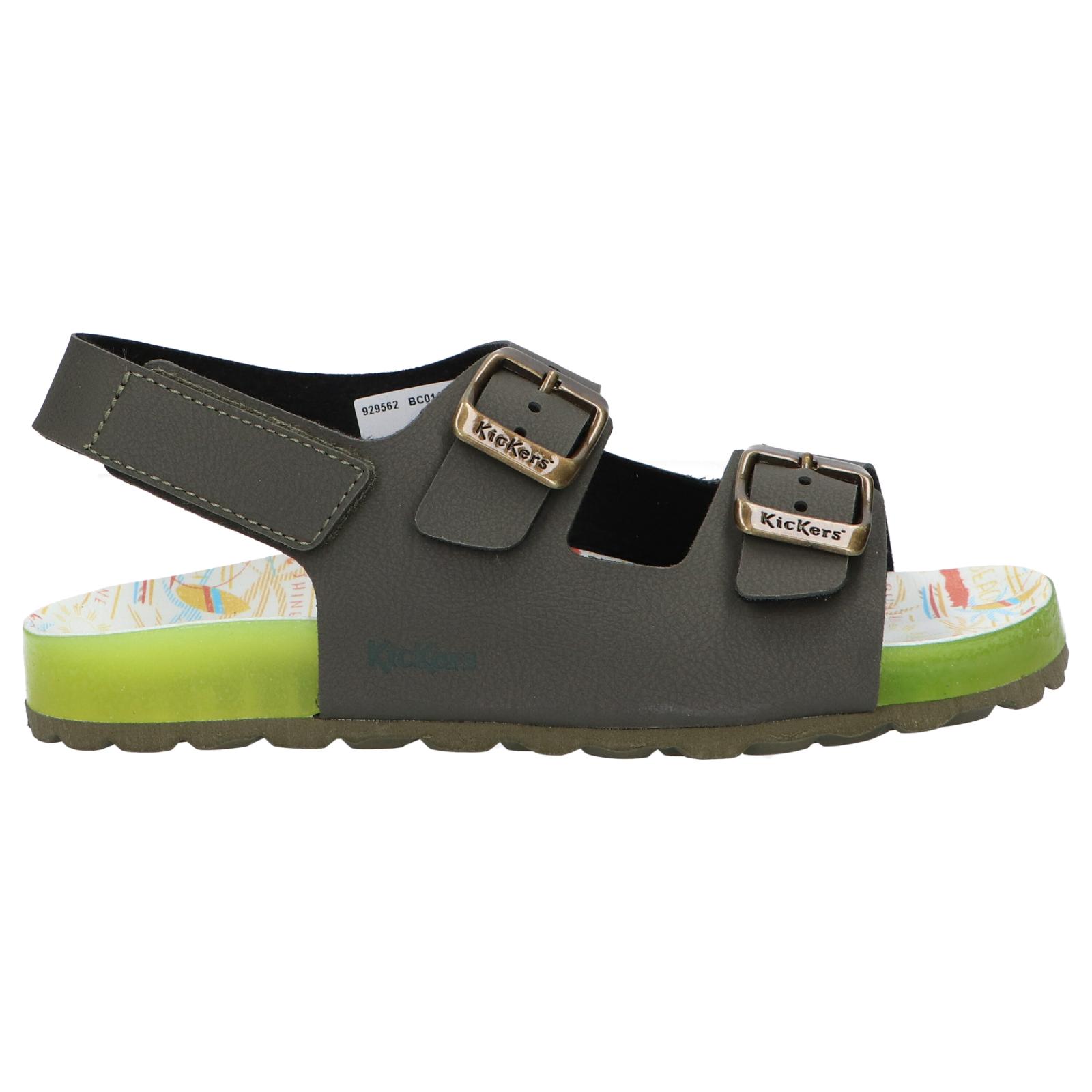 Kickers girl and boy sandals 929562 -30 sunyva 202 kaki jaune surf