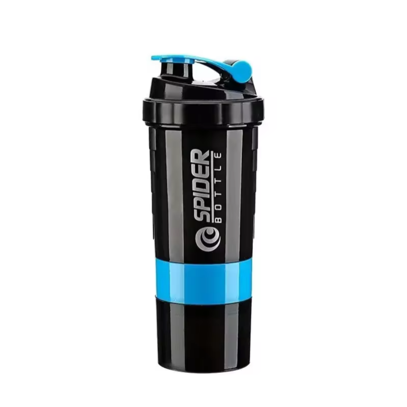 TK Botella De Proteína Con Tres Capas Mezcladora Para Ejercicio Y Construcción Corporal Plástico Botella De Agua Y Polvo