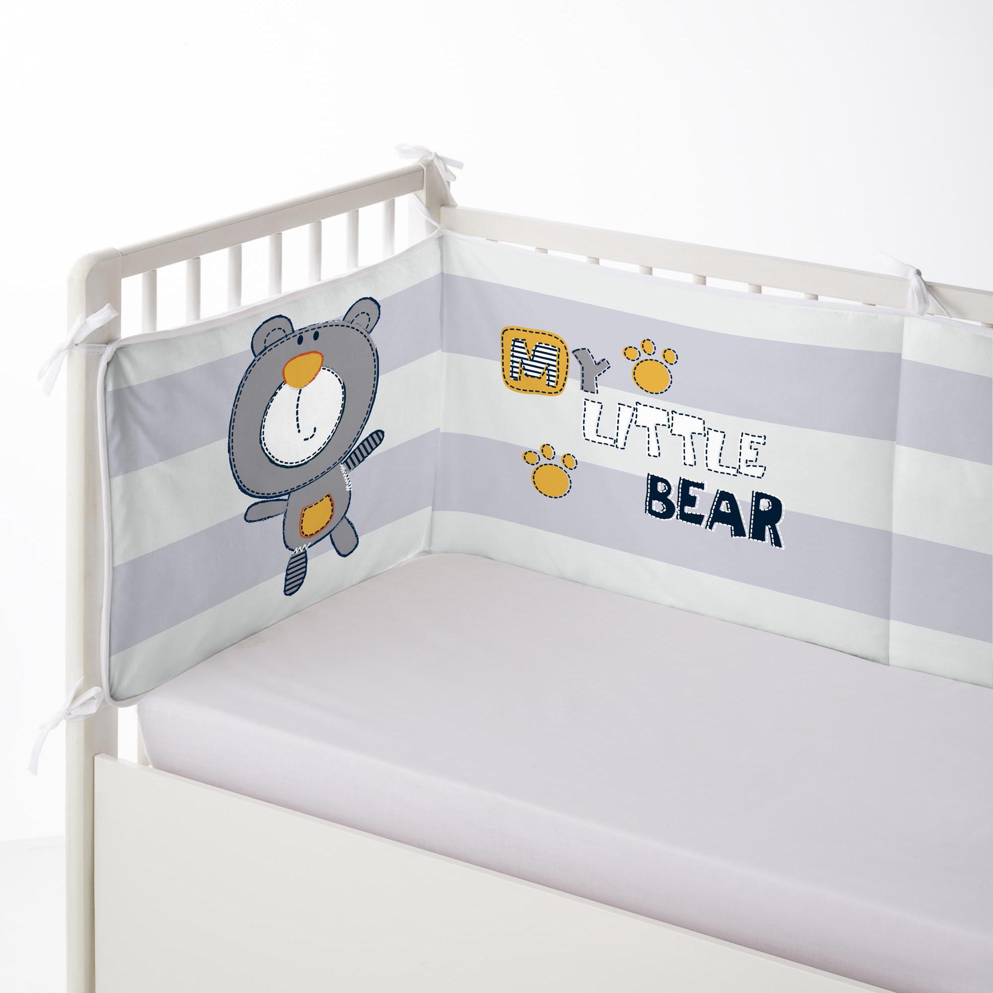 COOL KIDS - Protector de Cuna - 100% Algodón Extrasuave - 9 Modelos - 60x60x60+40 cm - Fabricado en España
