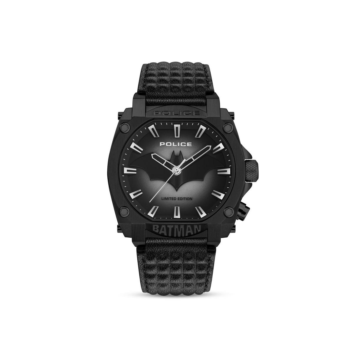 Police Reloj Hombre Caja De Acero Pulsera Piel Sintetica De Color Negro Resistente Al Agua 5 Atm Pewgd0022601