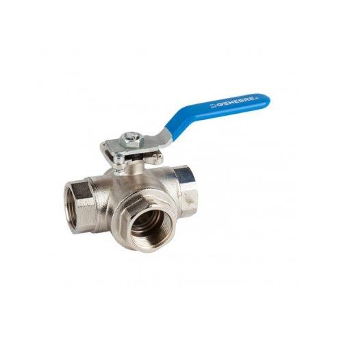 GENEBRE Llave Paso Bola 3 Vias Tipo T 3/4" GENEBRE 3282E05