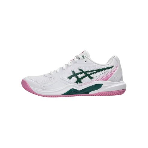 Zapatillas Asics Gel-Dedicate 9 Blanco Verde Jewel 1042A318-100 Padel Mujer