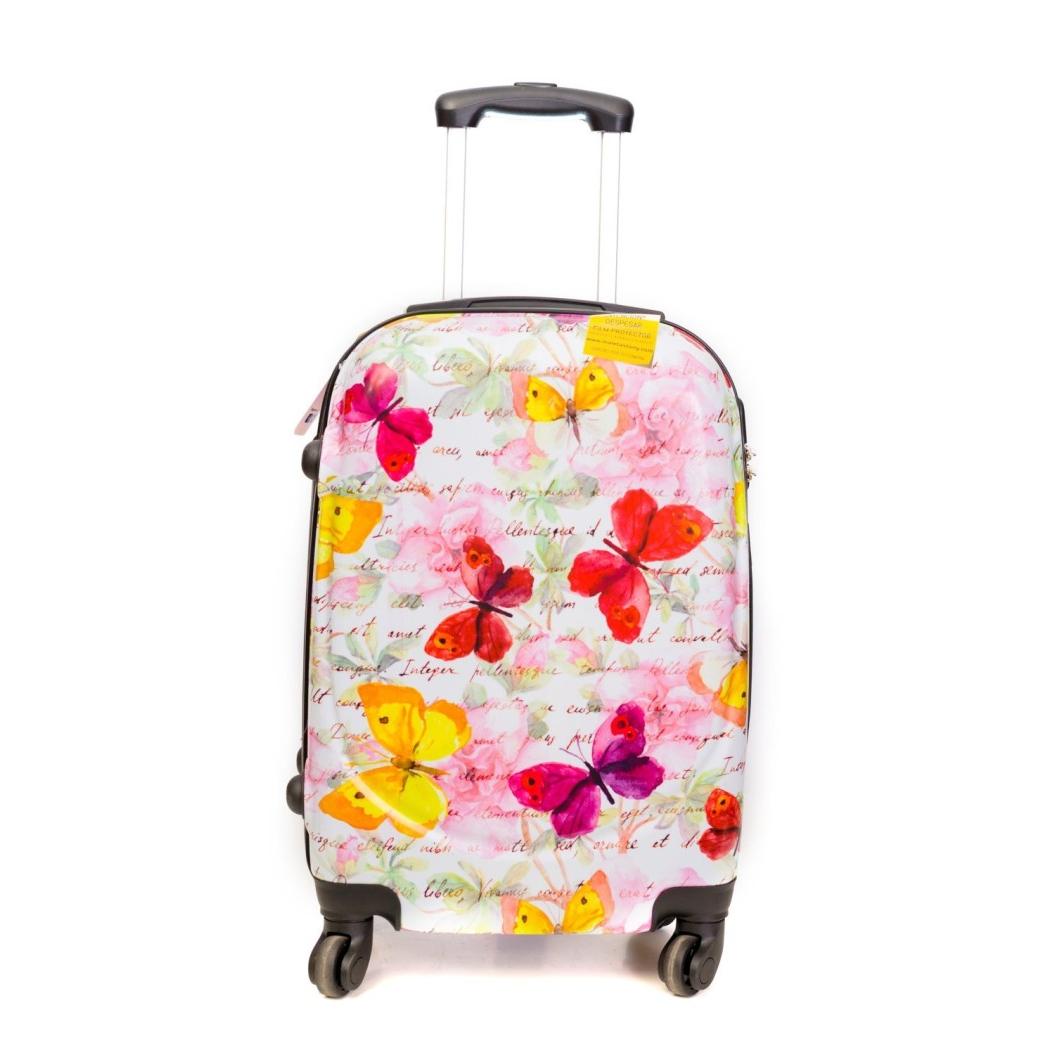 Maleta Mediana Maletas Tony con Diseño de Mariposas, 65 L, 65x42x25 cm, 4 Ruedas 360°