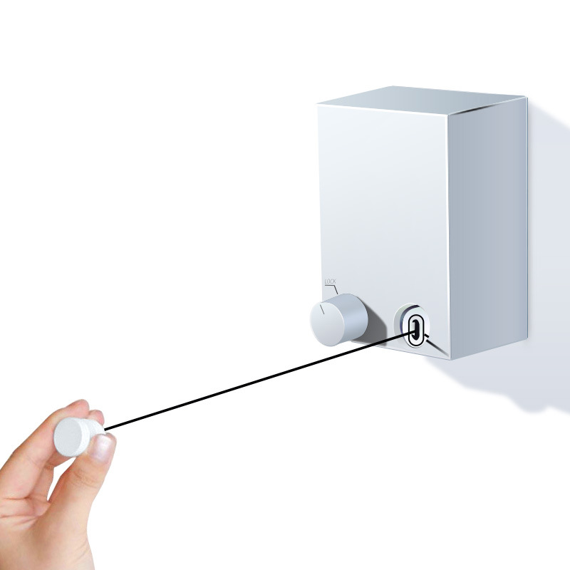 TK Tendedero Retractable, Ajustable Inoxidable Cuerda Retráctil para Tender Secar Ropa en Interior y Exteriores