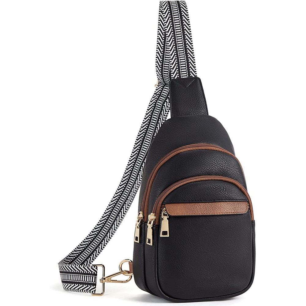 Bolso bandolera pequeño para mujer, bolso cruzado de cuero, riñonera, bolsa de pecho para viajes