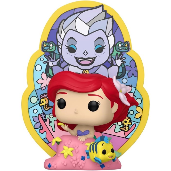 Figura Funko Pop! Deluxe Disney La Sirenita Ariel con Vidriera Modelo 1702 | 77991 -  Original - Figuras Miniaturas Coleccionables Para Exhibición - Idea De Regalo - Mercancía Oficial - Juguetes Para Niño