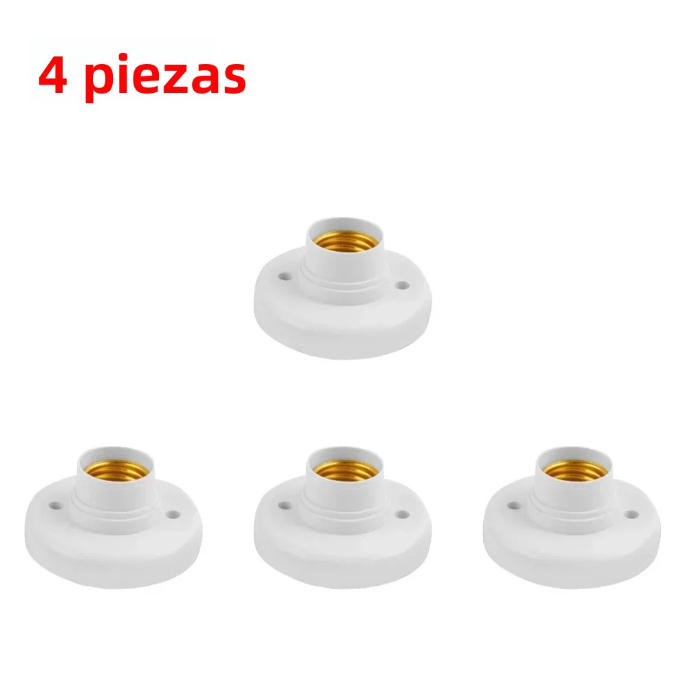 TK Soporte De Bombilla De Tornillo E27 1-20PCS 220V Base De Lámpara Blanca Adaptador De Soporte Para Luz De Techo