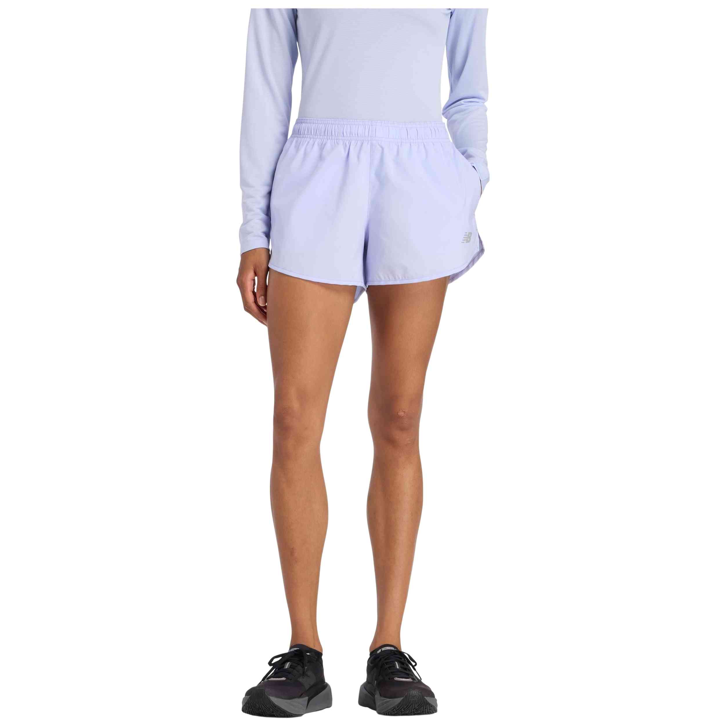 Pantalon Corto New Balance modelo Pantalón corto New Balance Short 3 Inch lila claro mujer para hombre y mujer en color Morado
