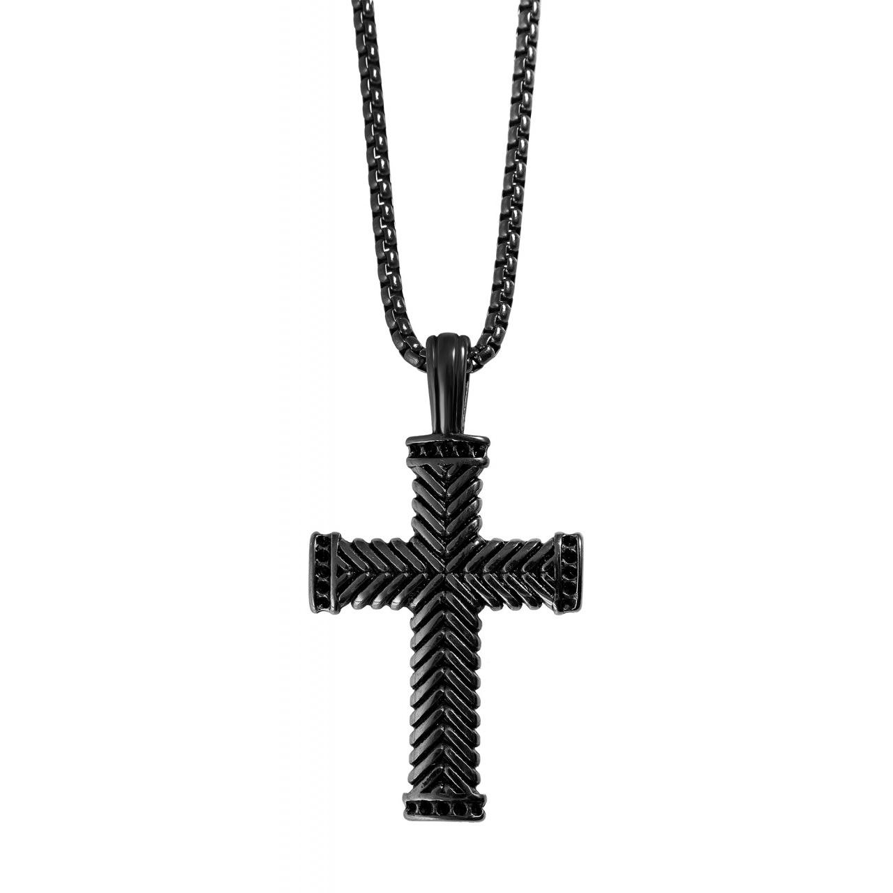 Akzent® Collar Cruz em Aço Inoxidável
