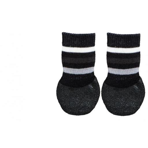 Trixie Calcetines Antideslizantes Negros para Perros - L-XL