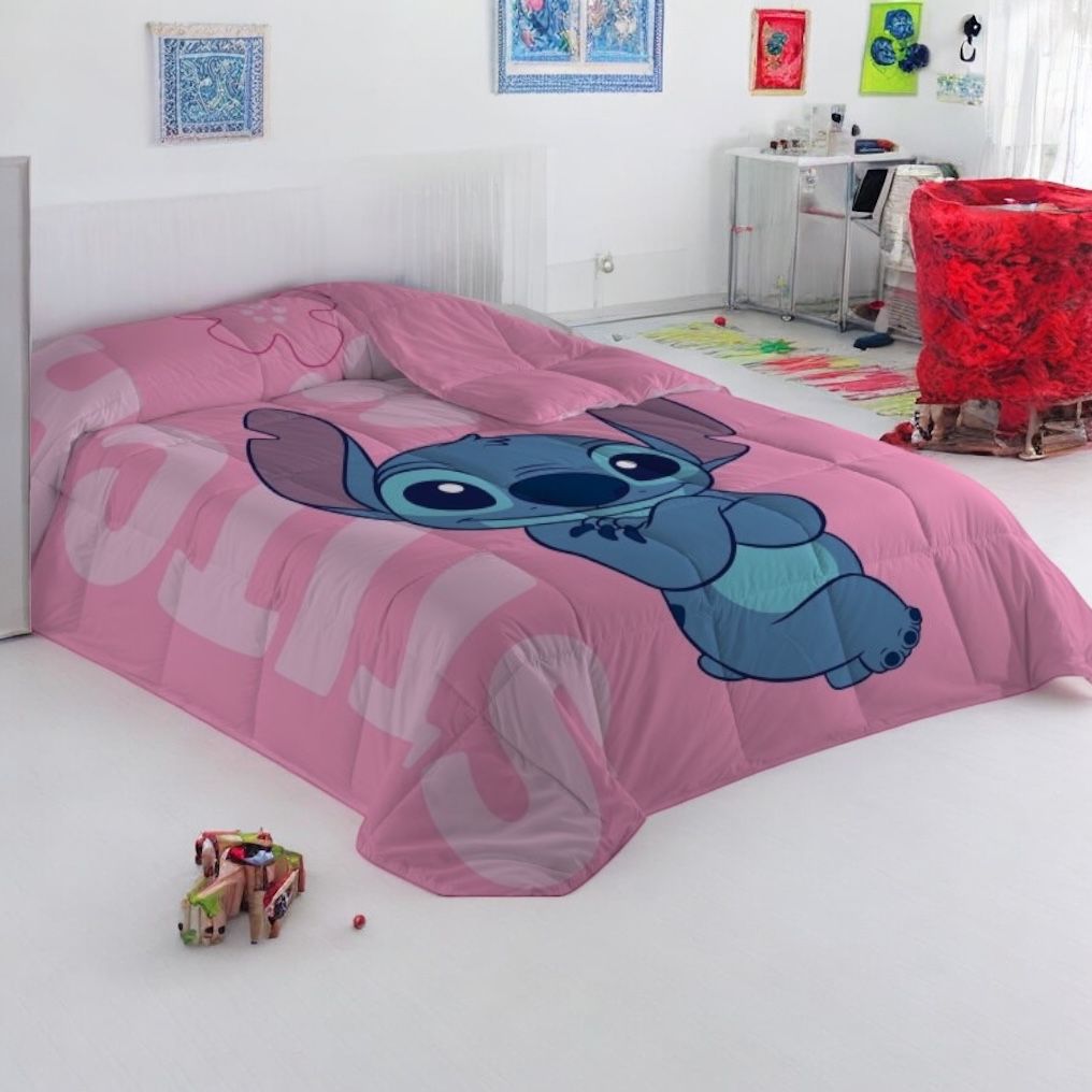 Edredón Confort de Lilo y Stitch con Diseño Floral para Cama
