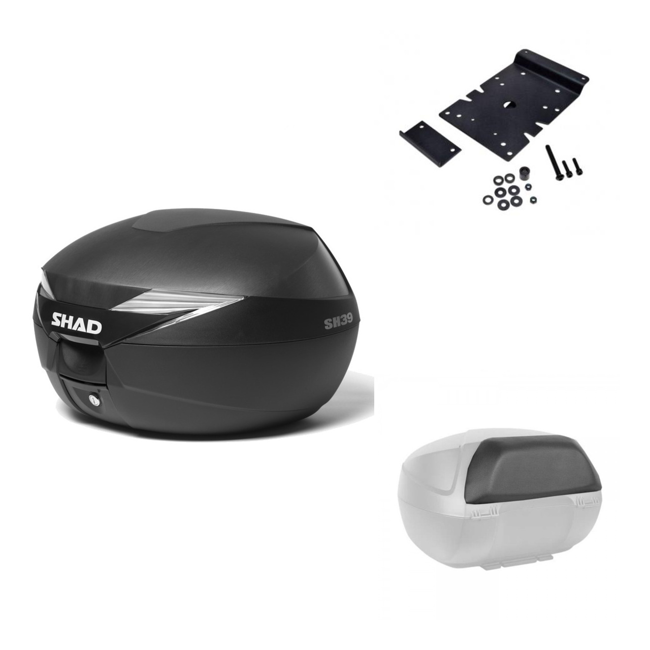 Baul Trasero + Herraje Montaje + Respaldo De Pasajero Sh39 Sh 39 KIT-177938