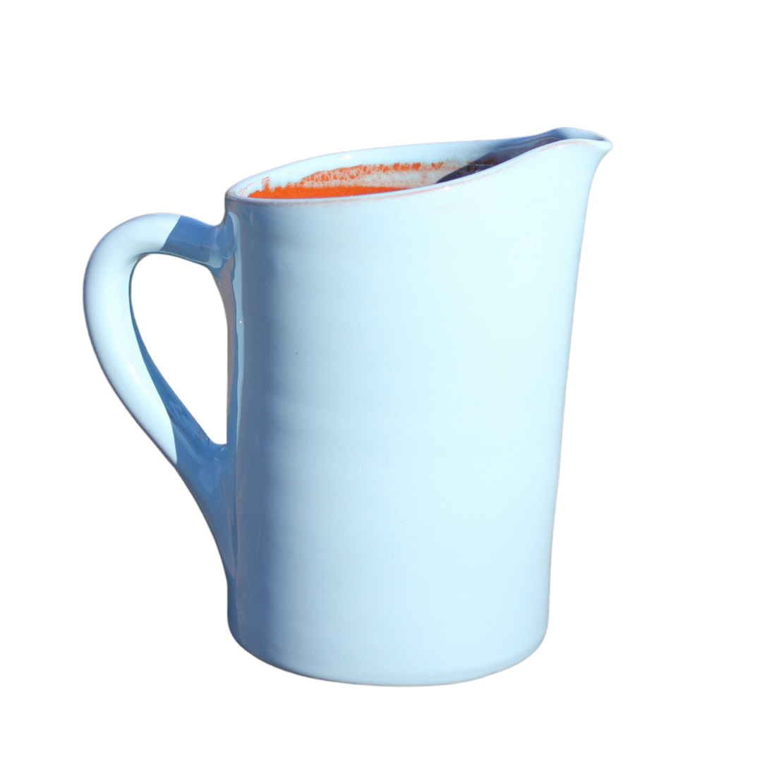 Jarra de Cerámica Artesanal Alta Azul Vintage Claro - Biosa - Gerra de terrissa.