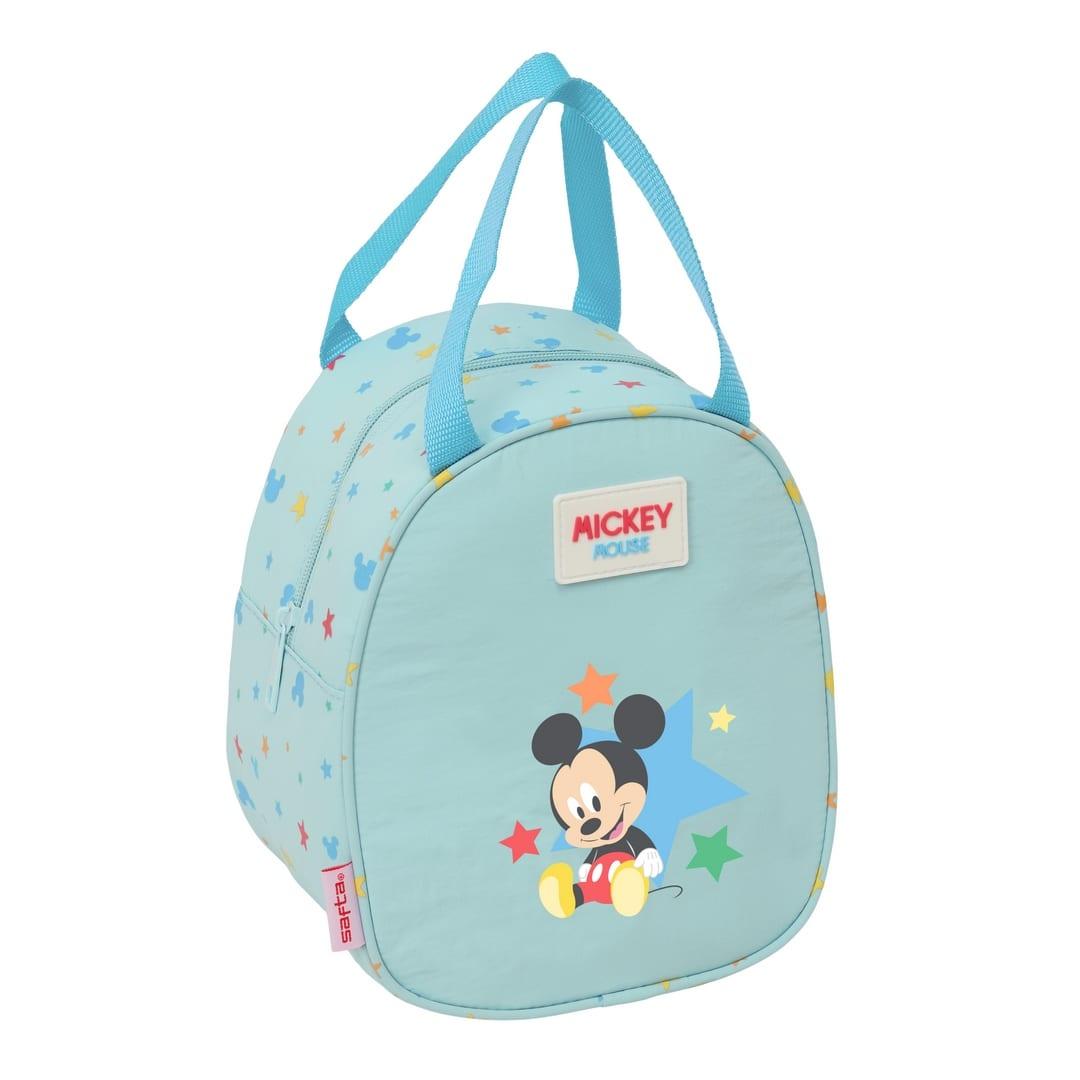SAFTA | Neceseres Termo Disney Mickey y Minnie Mouse Interior Forrado de Aluminio Frío-Calor 19 x 22 x 14 Cm (5,9 Litros), Asa de Mano Superior, Neceser Escolar Infantil para Merienda, Vuelta al Cole, Cremallera, Talla Única