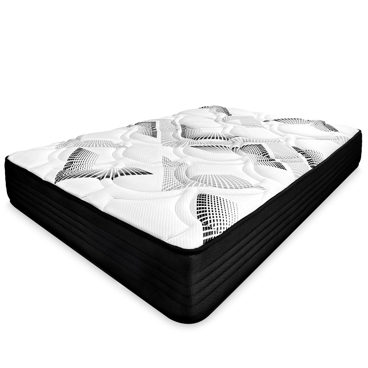 Duérmete Online - Colchón Viscoelástico con Muelle ensacado - Viscobox - Blanco/Negro - Reversible -Transpirable - Altura 21cm - Alta Gama