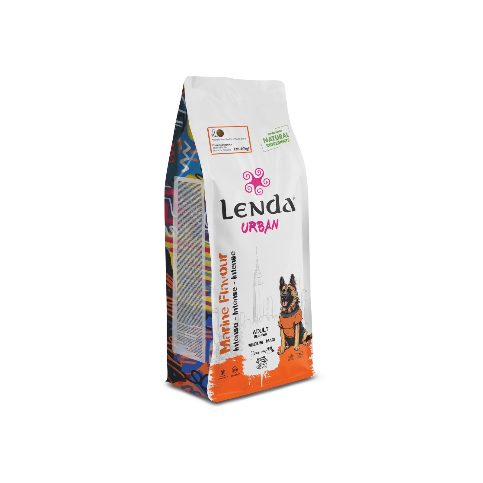 Lenda Urban Marine 15 kg - Pienso Natural de Pescado Azul para Perros Medium/Maxi