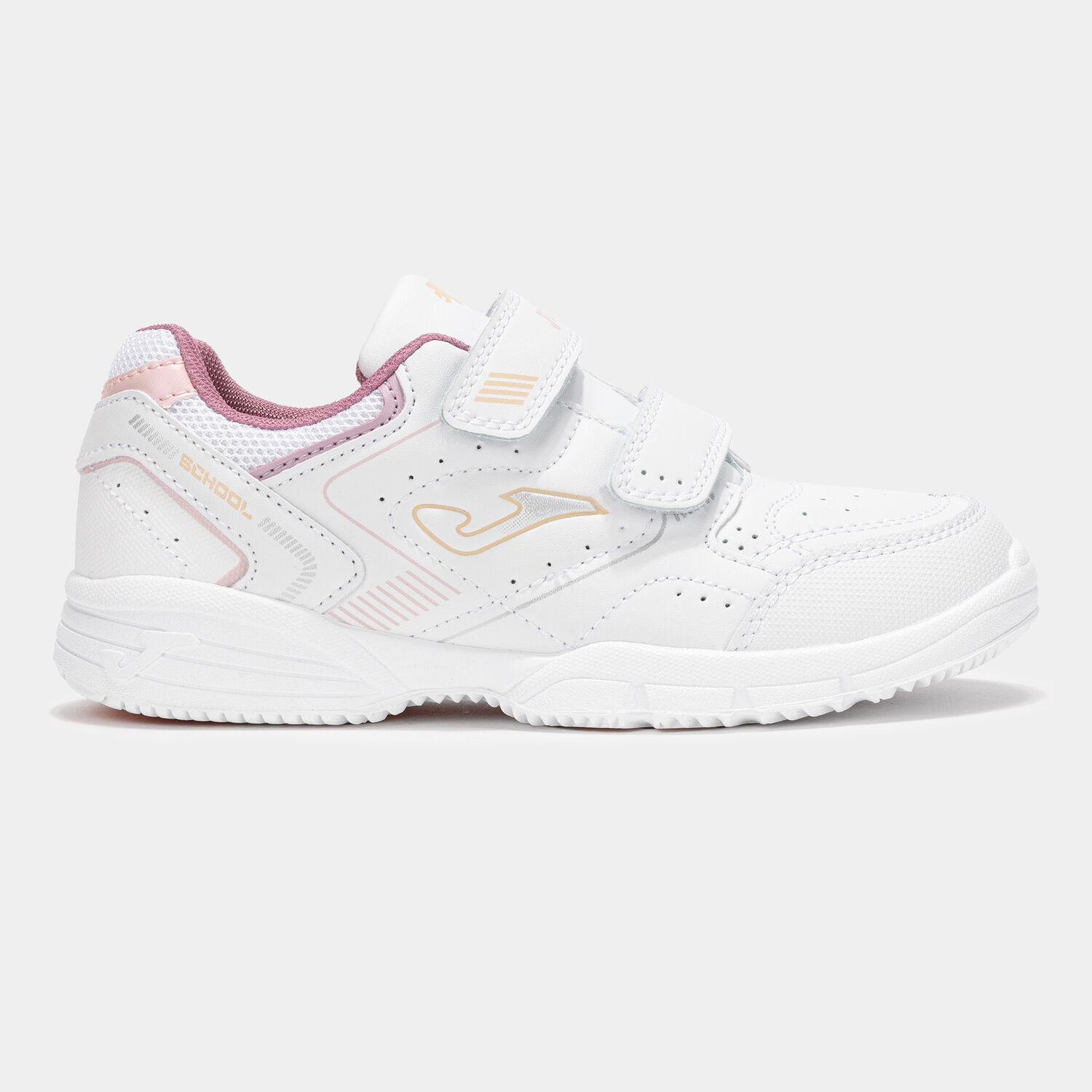 Zapatillas Deportivas Joma Modelo School con Doble Velcro - Material Piel y Forro Textil - Suela de Goma para Colegio y Deporte Tallas 22 a 40