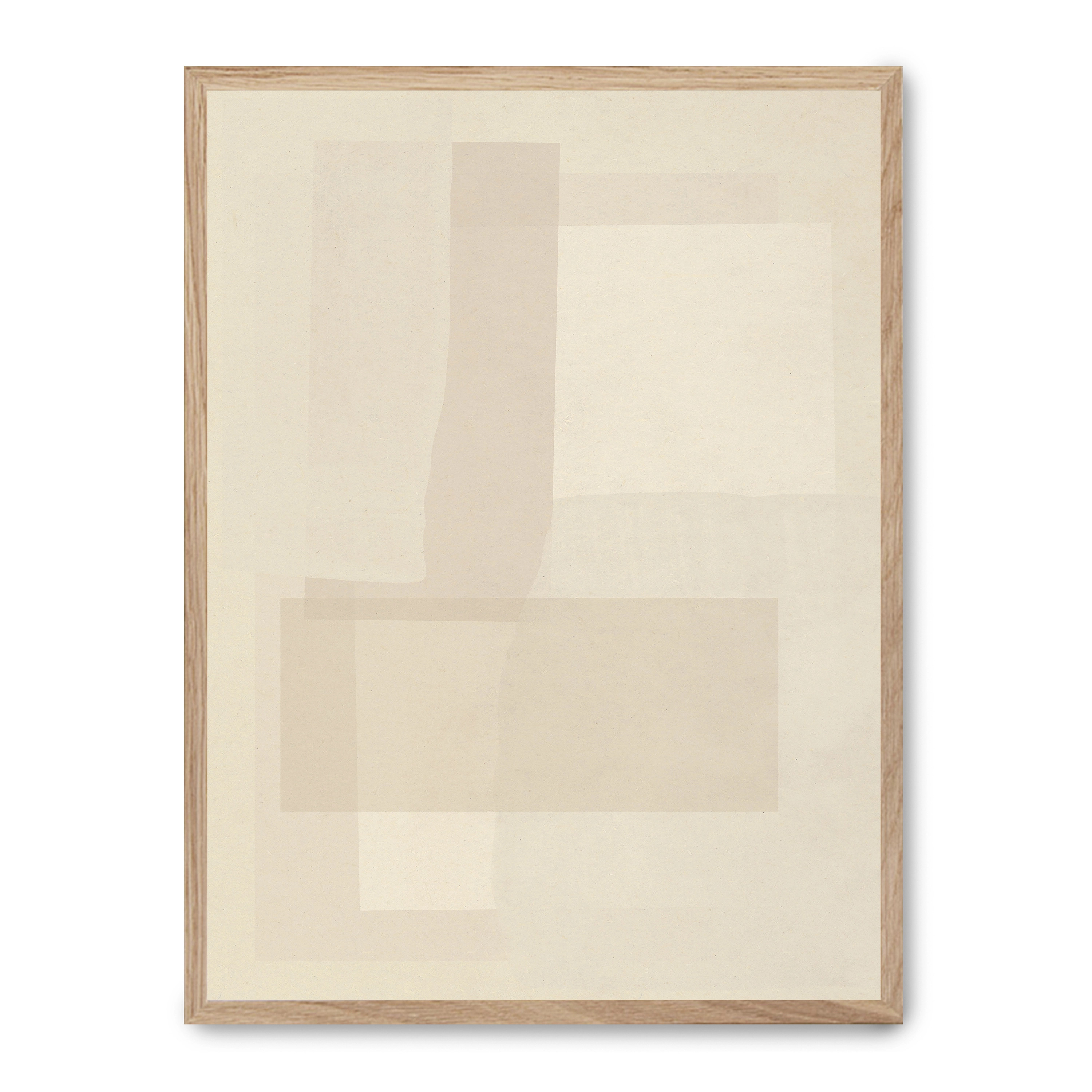 Cuadro some rectangles 30x40cm, Póster impreso en papel de primera calidad de 180gr, montado sobre marco de madera MDF acabado roble., Arte - Aesthetic