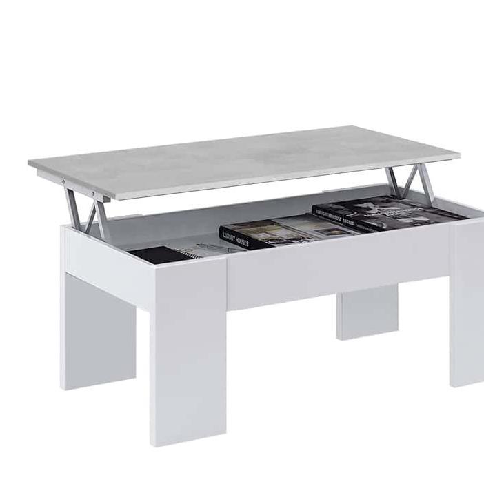 MOBELCENTER - Mesa centro elevable Cemento