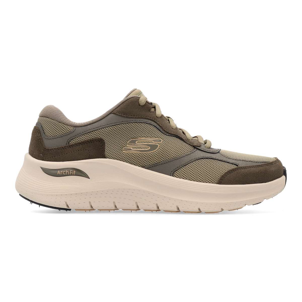 Skechers - Zapatillas deportivas Arch Fit 2.0 The Keep para hombre con malla y piel, plantilla Arch Fit® extraíble y amortiguación integral