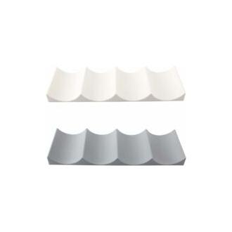 CA Portabotellas Sollbry para refrigerador, 2 unidades, apilable, de plástico, para cocina, blanco/gris