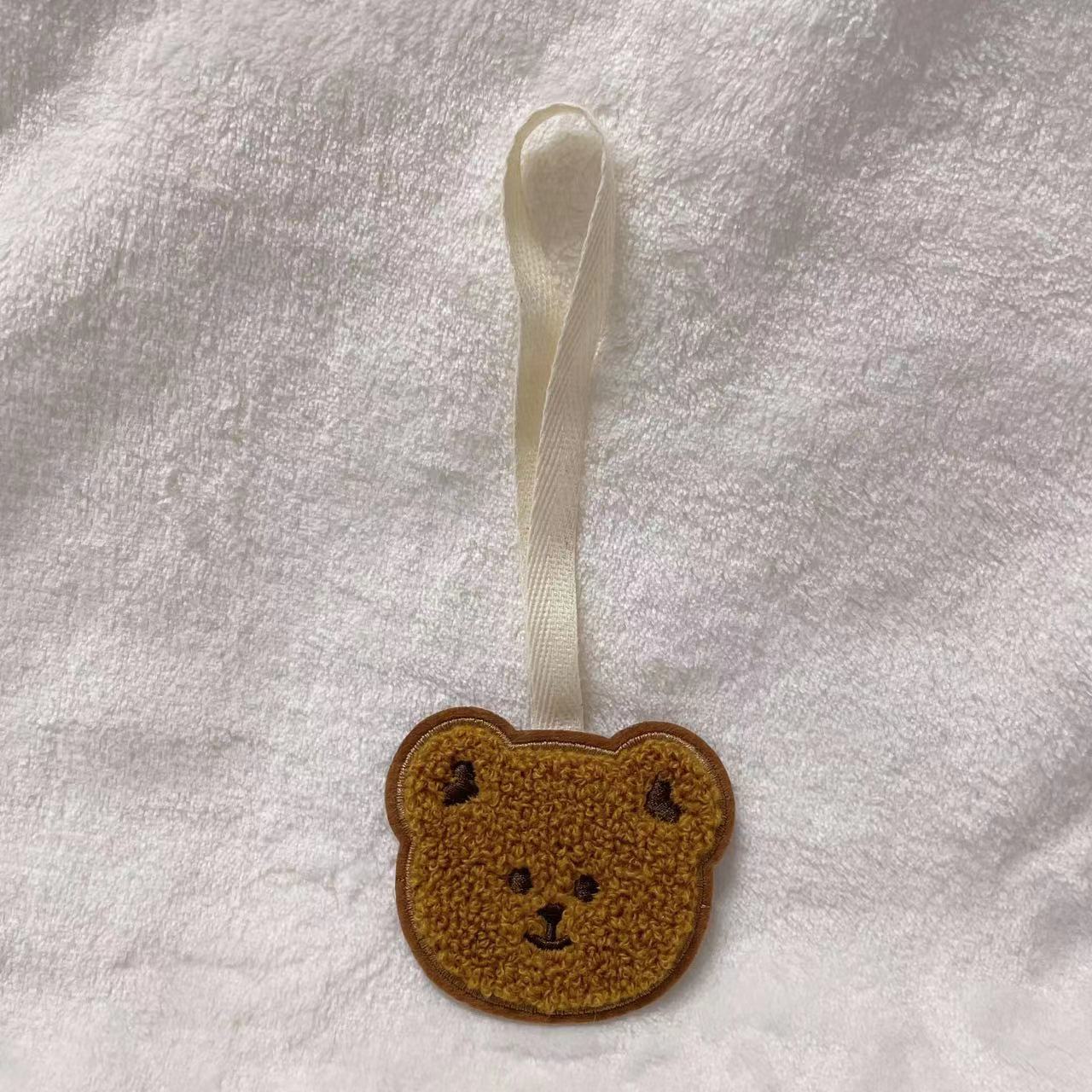 CA Etiqueta con nombre de oso Ins, antipérdida, de dibujos animados, con forma de animal, para guardería, bebé, mochila escolar, decoración, colgante