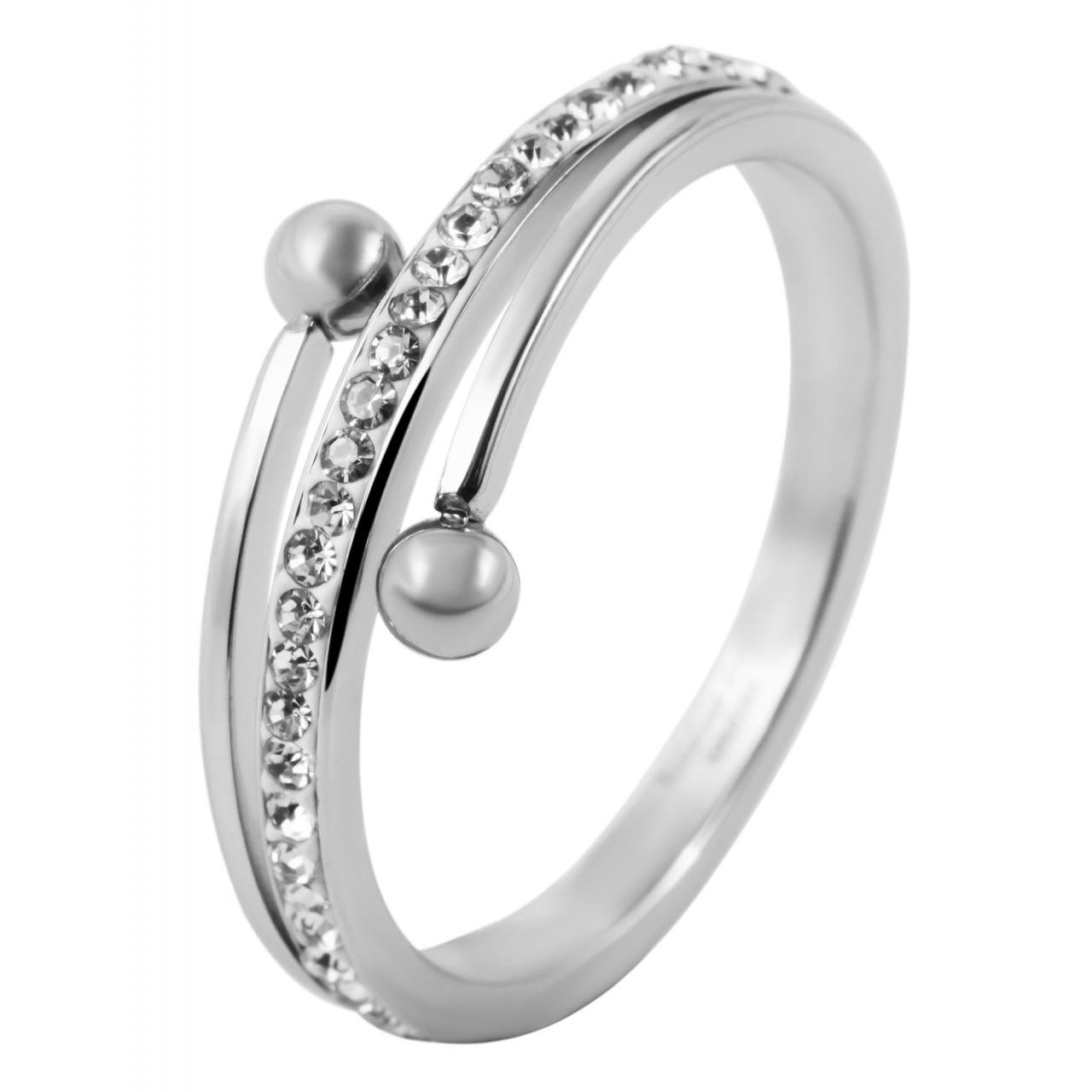 Akzent® Anillo Feminino Prateado em Aço Inoxidável – Tam.60 – 0392
