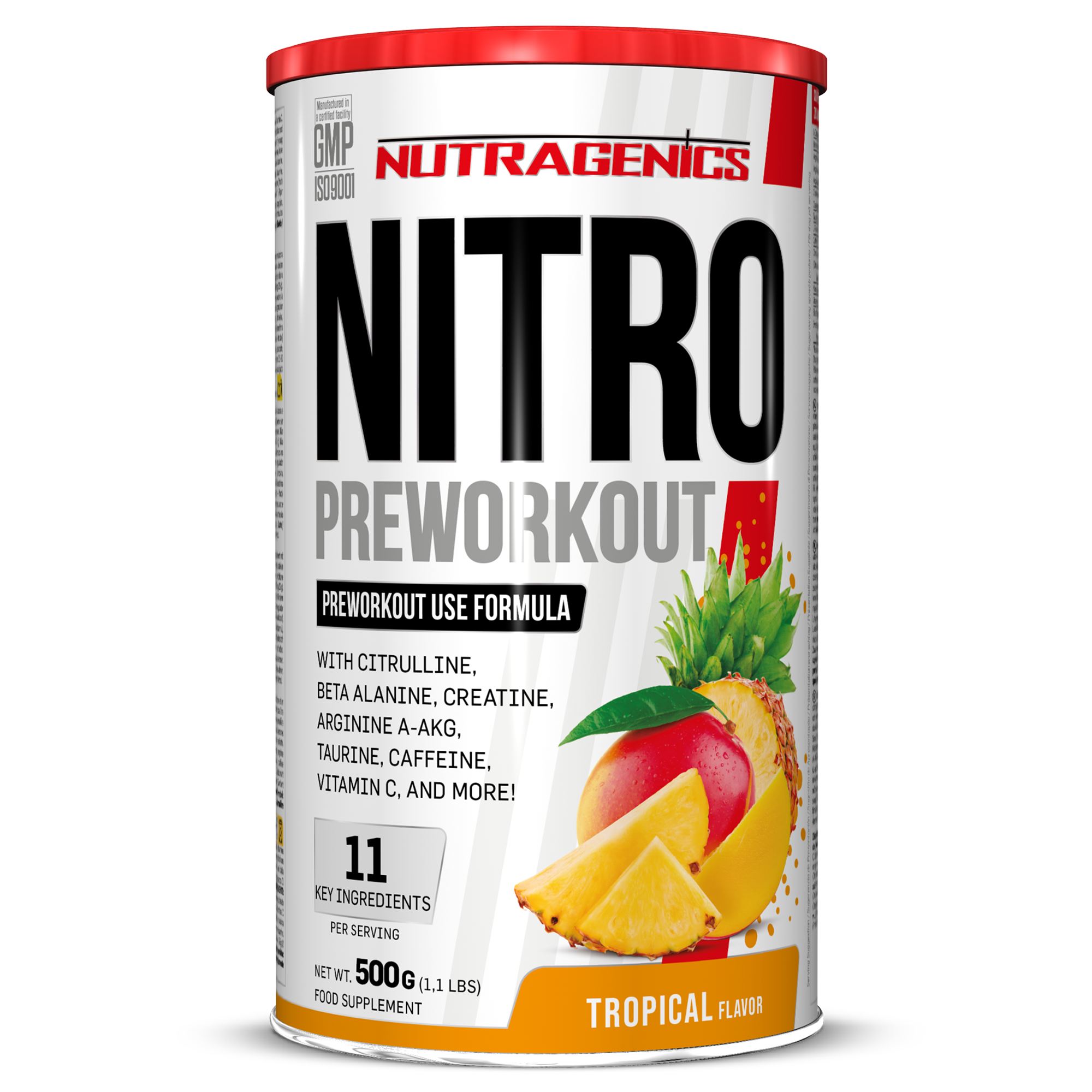 NITRO PRE-WORKOUT (500 g) - Pre entreno en 3 sabores increíbles