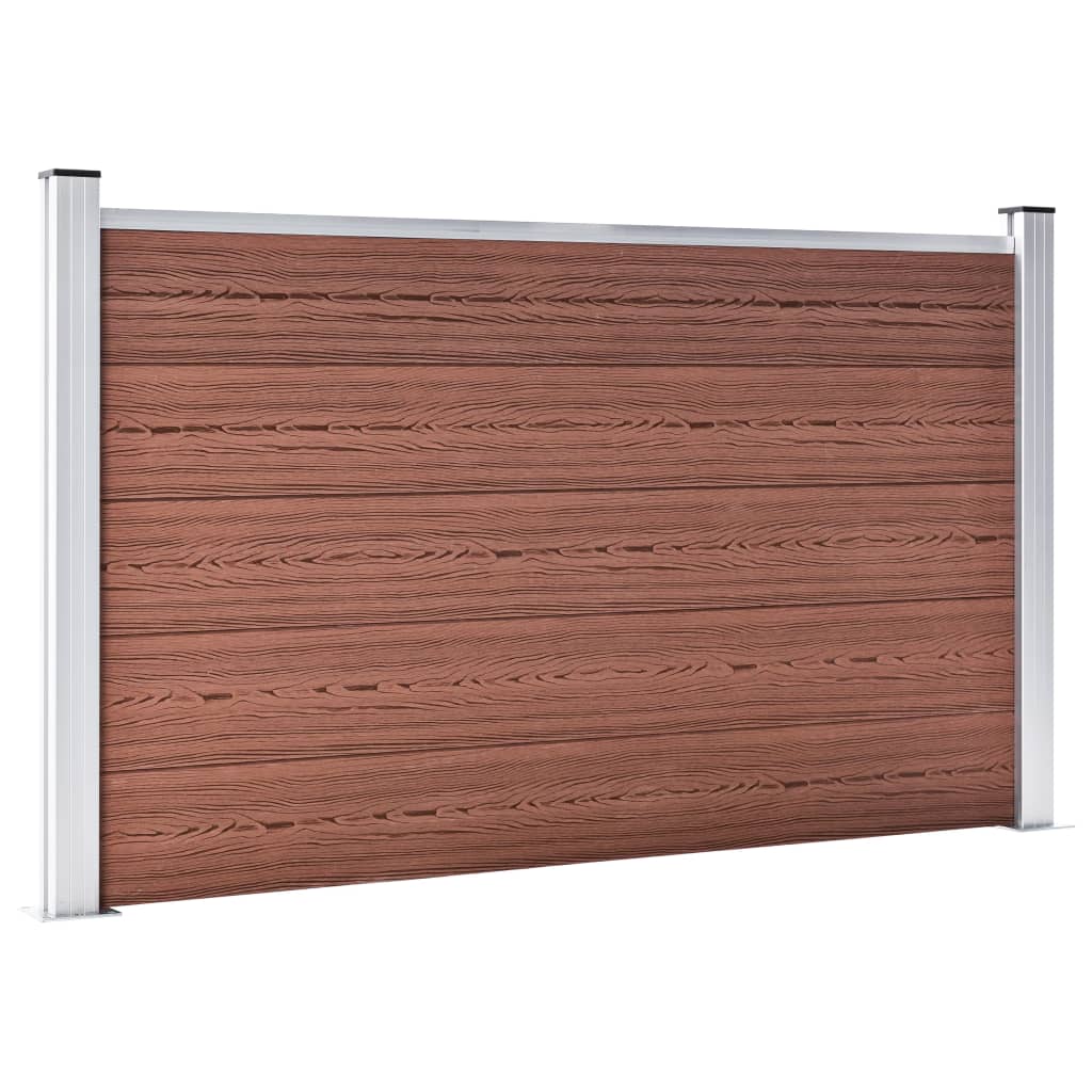 Vidaxl Valla de Jardín WPC 699x106 Cm Color Negro/marrón/gris