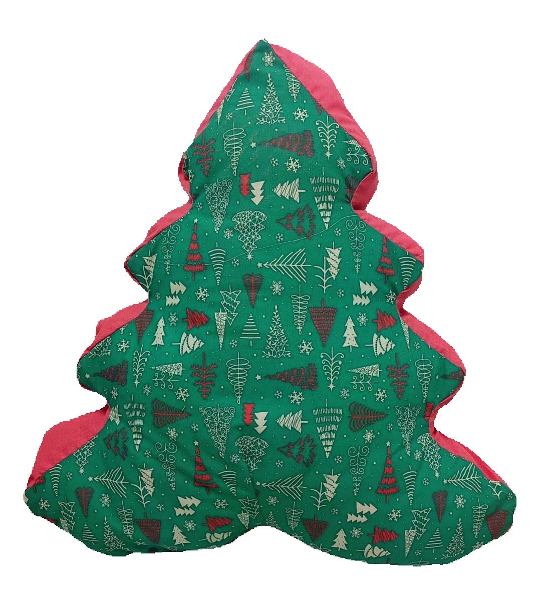 Cojín arbol de navidad verde-rojo _ Ruicor Textil