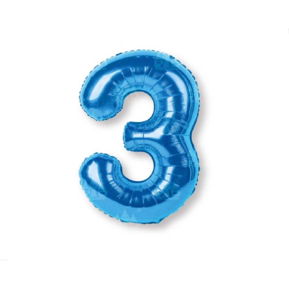 XOKO PARTY - Números en Globo Foil Azules de 80cm - Decoración de Fiestas
