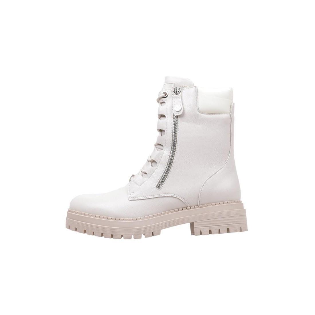 Xti 140237 BOTA MILITAR PLANA mujer Blanco