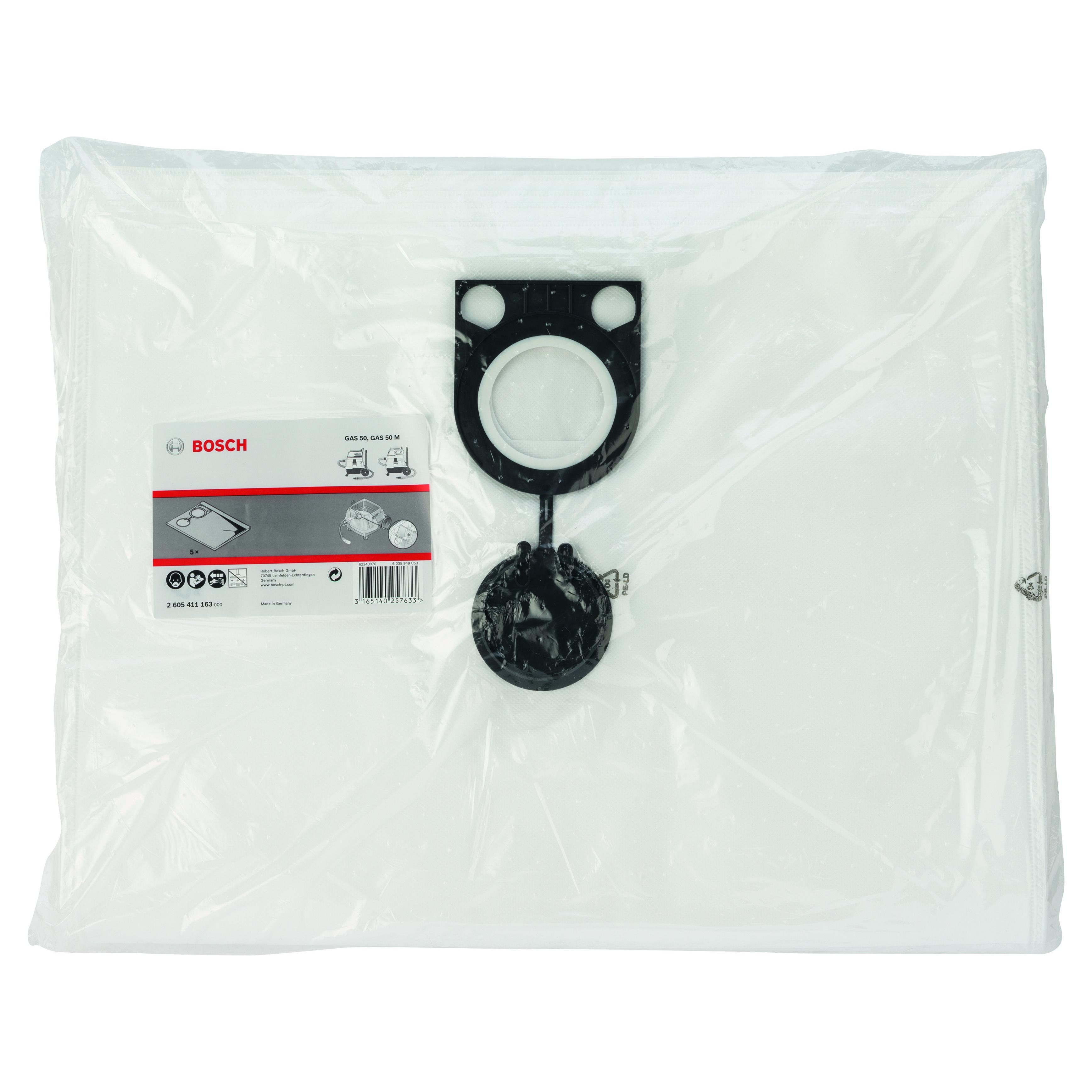 Filtro papel GAS 50/50M: 5uds | BOSCH 2605411163