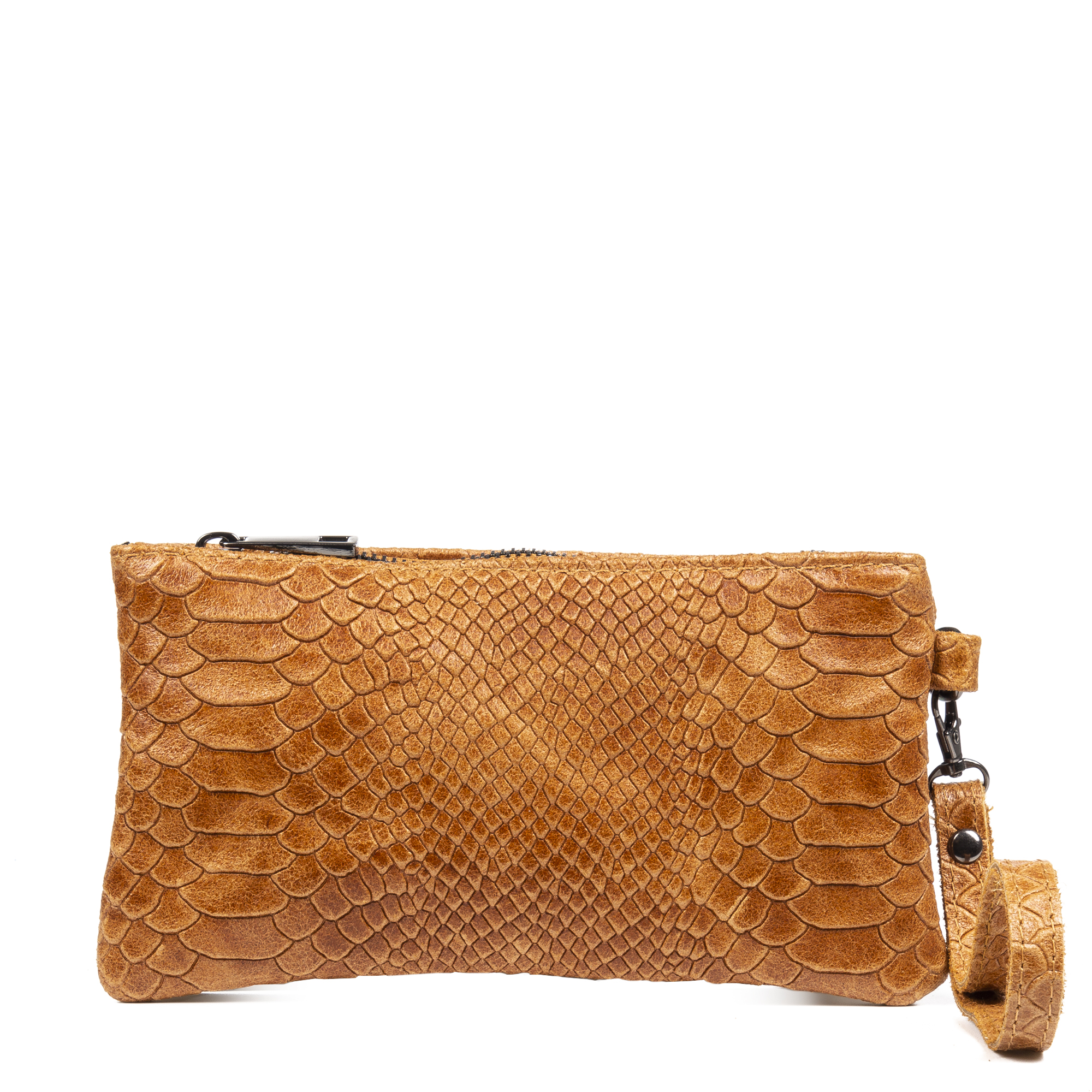 Firenze Artegiani. Fiorella Bolso de mano Mujer.Piel auténtica Gamuza Grabado Serpiente . Made in Italy. Vera Pelle Italiana.