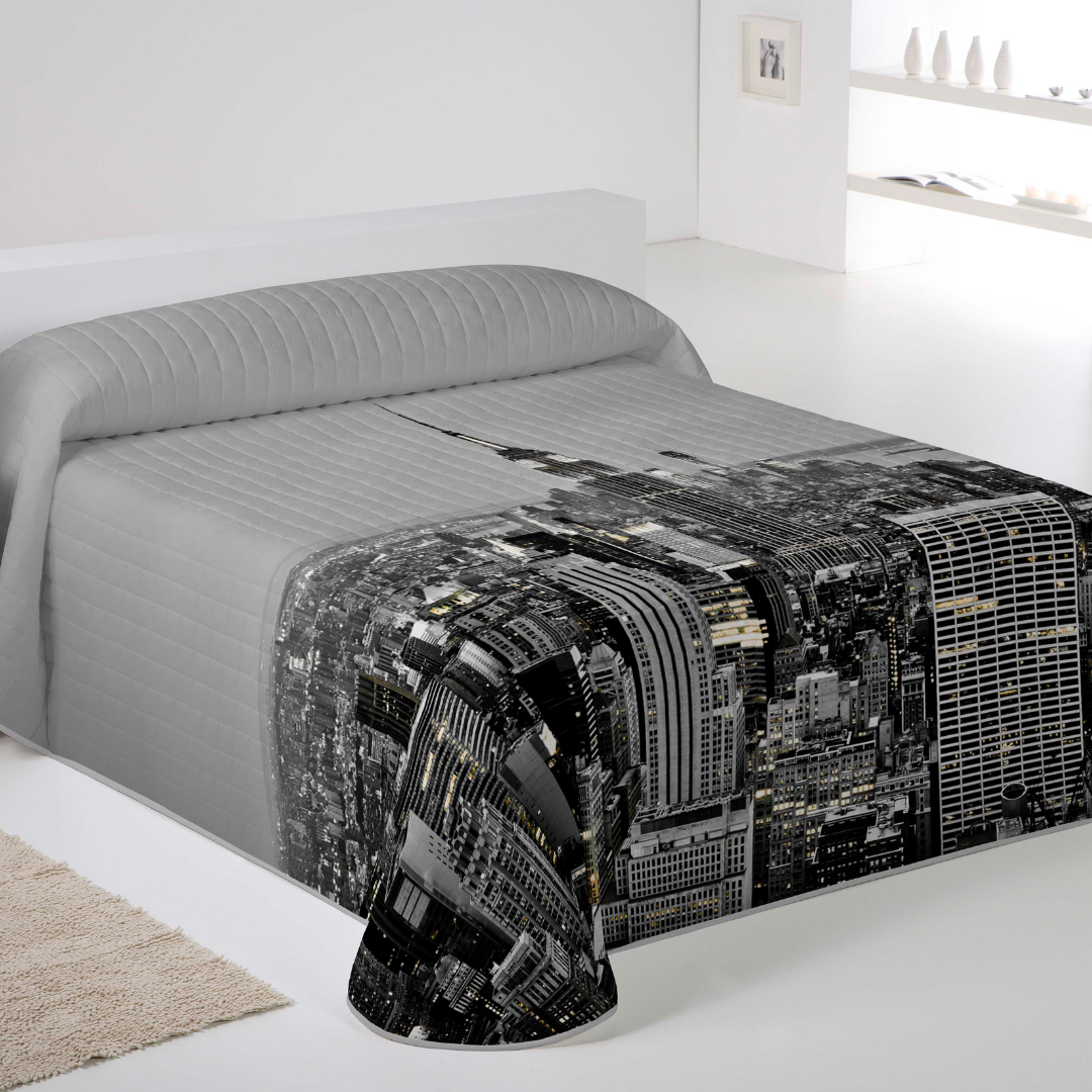 ICEHOME - Colcha Bouti Estampada - Microfibra Extra Suave de Alta Calidad - 15 Modelos Diferentes - Acolchado a Rombos - Cama 90-105/135/150/180 - Relleno Ligero 70 gramos - Fabricado en España