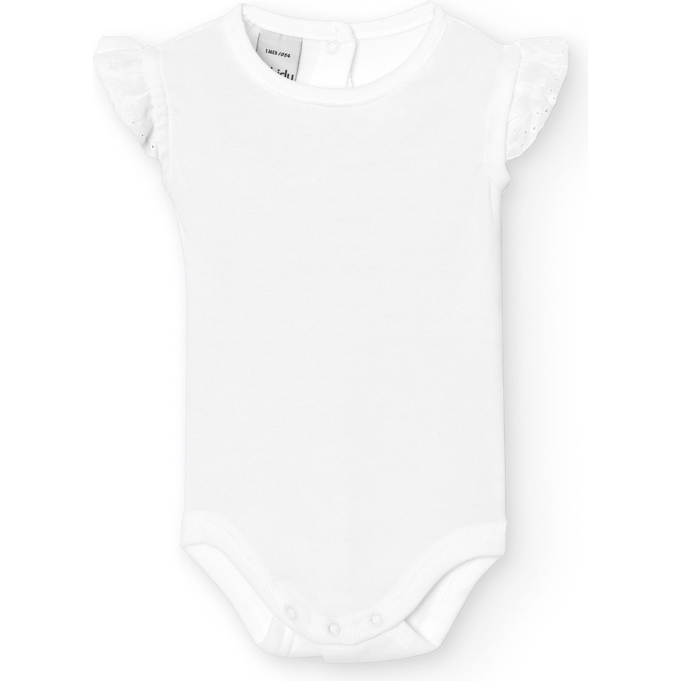 Babidu - Body de bebé con tirantes de encaje de lawn 1X1 100% algodón fabricado en España por Babidu | Body de bebé ropa infantil de alta calidad, suave y transpirable