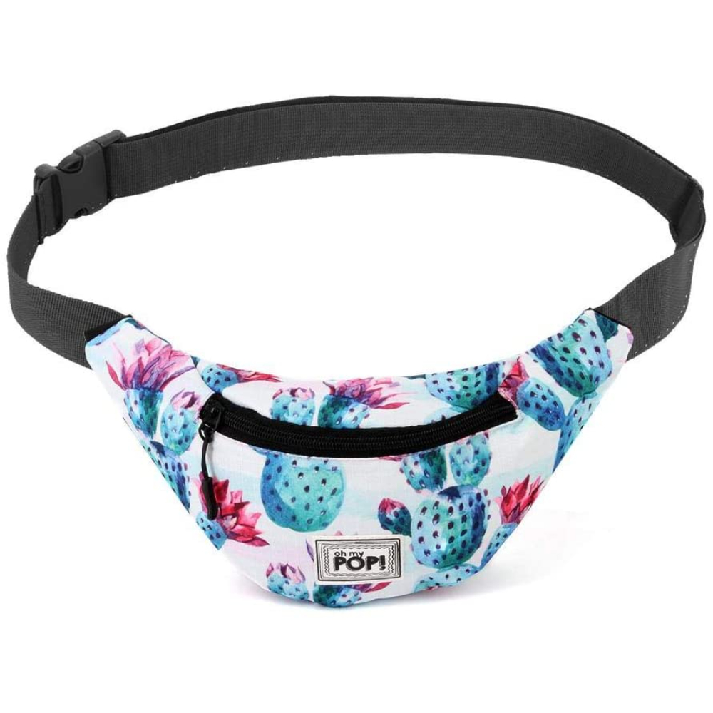 Oh My Pop Karactermania Riñonera 61608 Blanca con Estampados únicos y Detalle Bordado