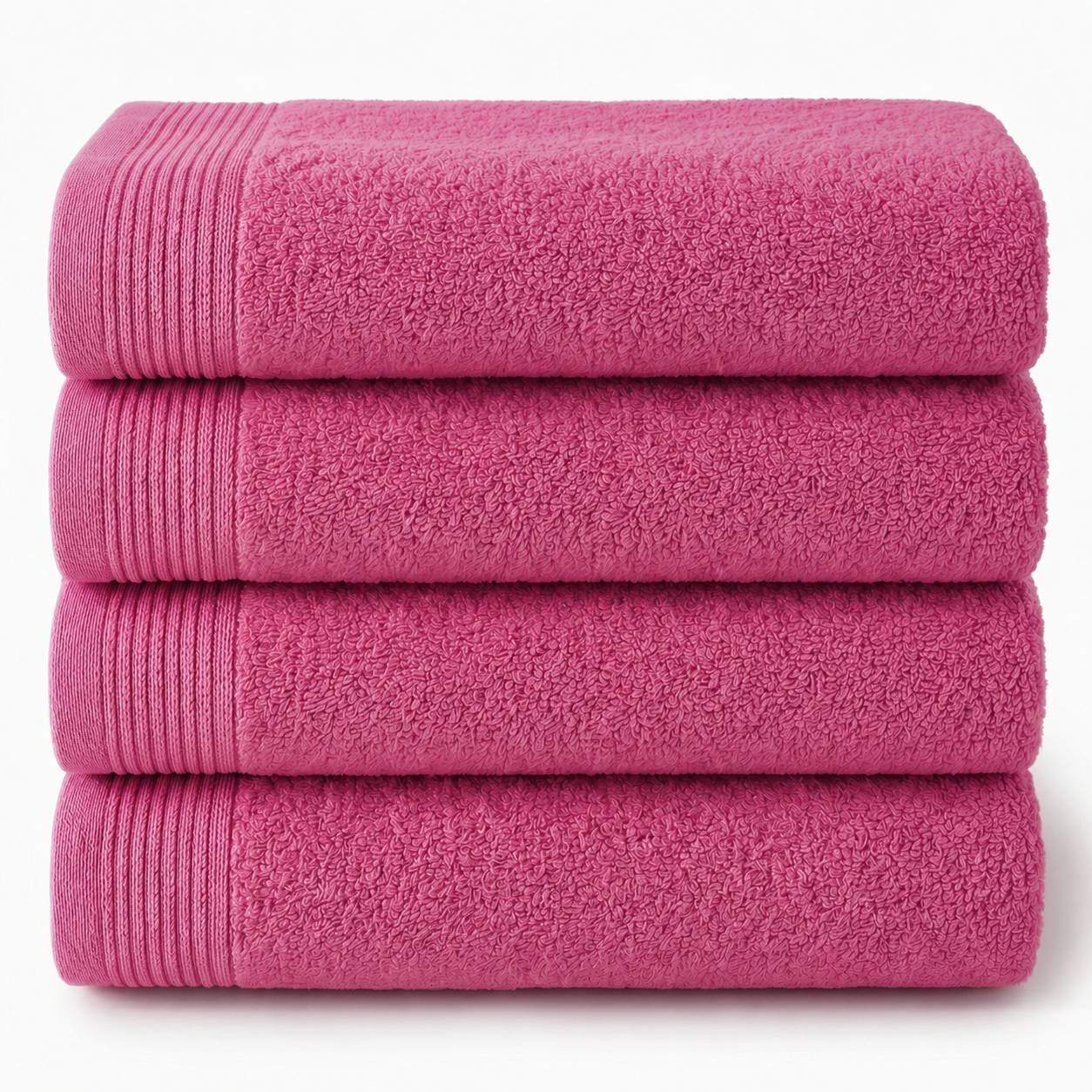 Novotextil Toallas Mano y Cara 100% Algodón 500 g/m² – Pack de 4 Toallas Suaves, Absorbentes y Duraderas – Baño, Cocina y Tocador