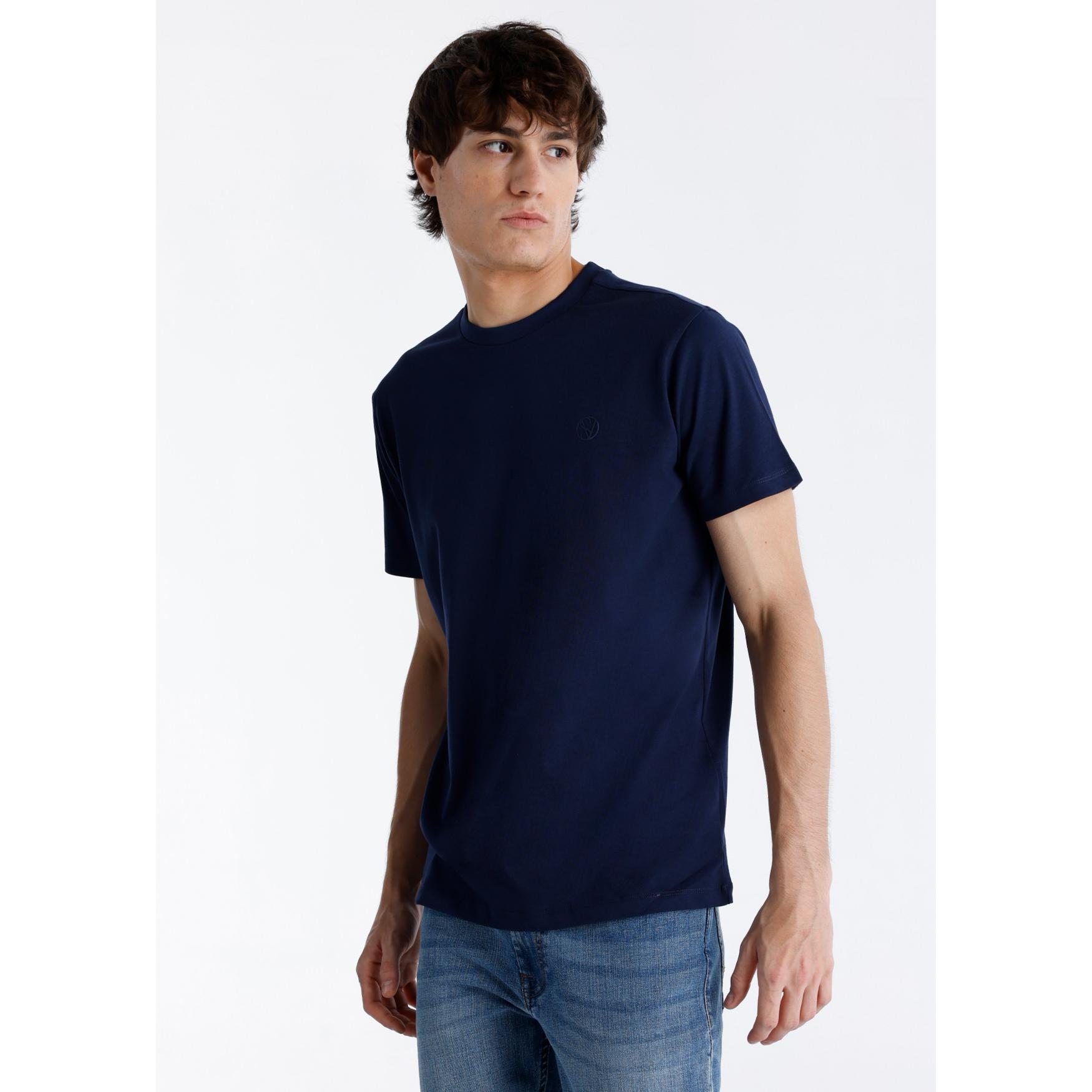 SIX VALVES - Camiseta básica de manga corta cuello caja con logo
