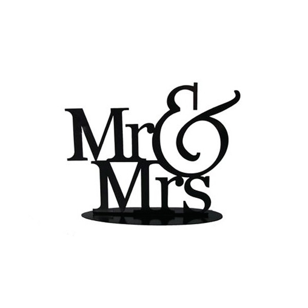 Disok Figura Pastel Metálica MR & MRS - Elegante Regalo para Fiestas y Celebraciones