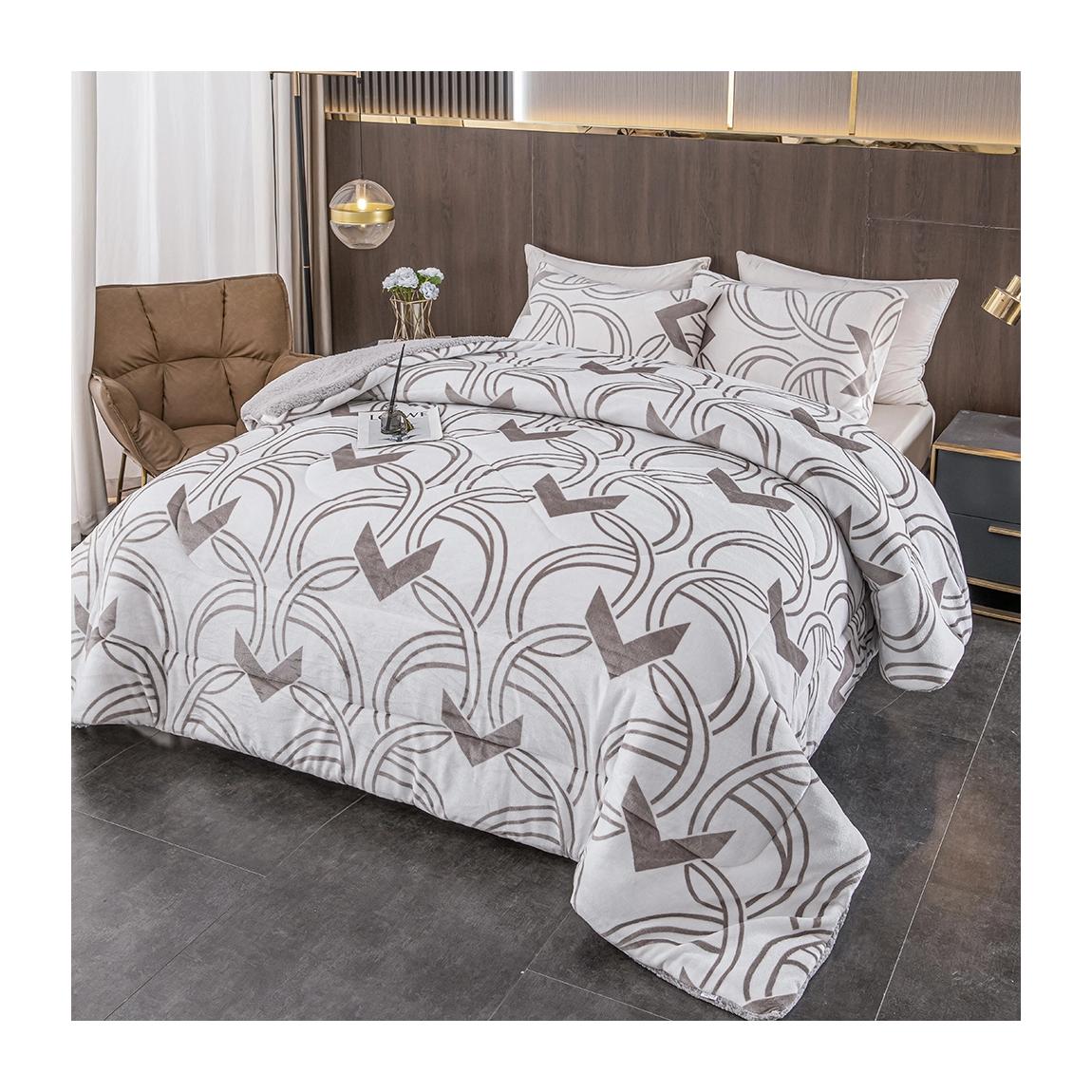 Plushome Edredon Nordico Con Borreguito 180x240Cm Con 1 Funda Almohada ,Edredòn Extra Suave Gruesa Calido