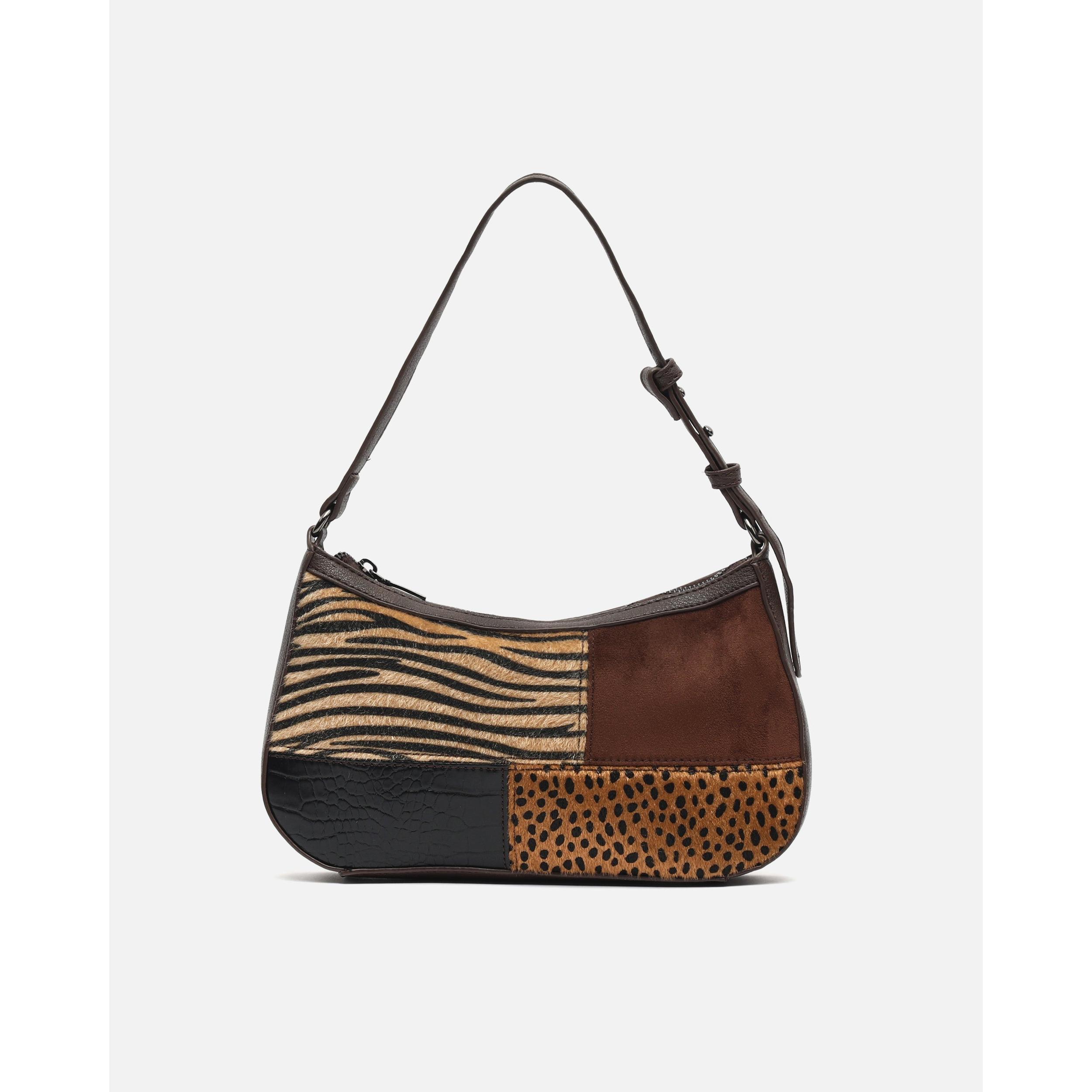 Misako Zivera bolso de hombro pequeño con estampado patchwork animal print Bolsos Mujer