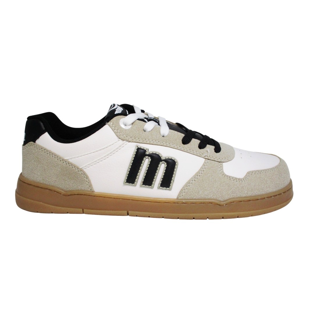 Mustang 84766 Blanco. Zapatilla barefoot para hombre tipo retro. Incluye plantilla de transición