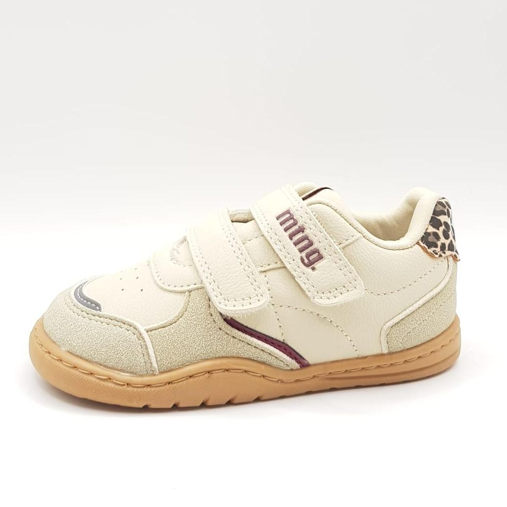 Zapatillas Barefoot Infantiles Mustang Free 49092 Beige con Puntera Ancha y Zero Drop