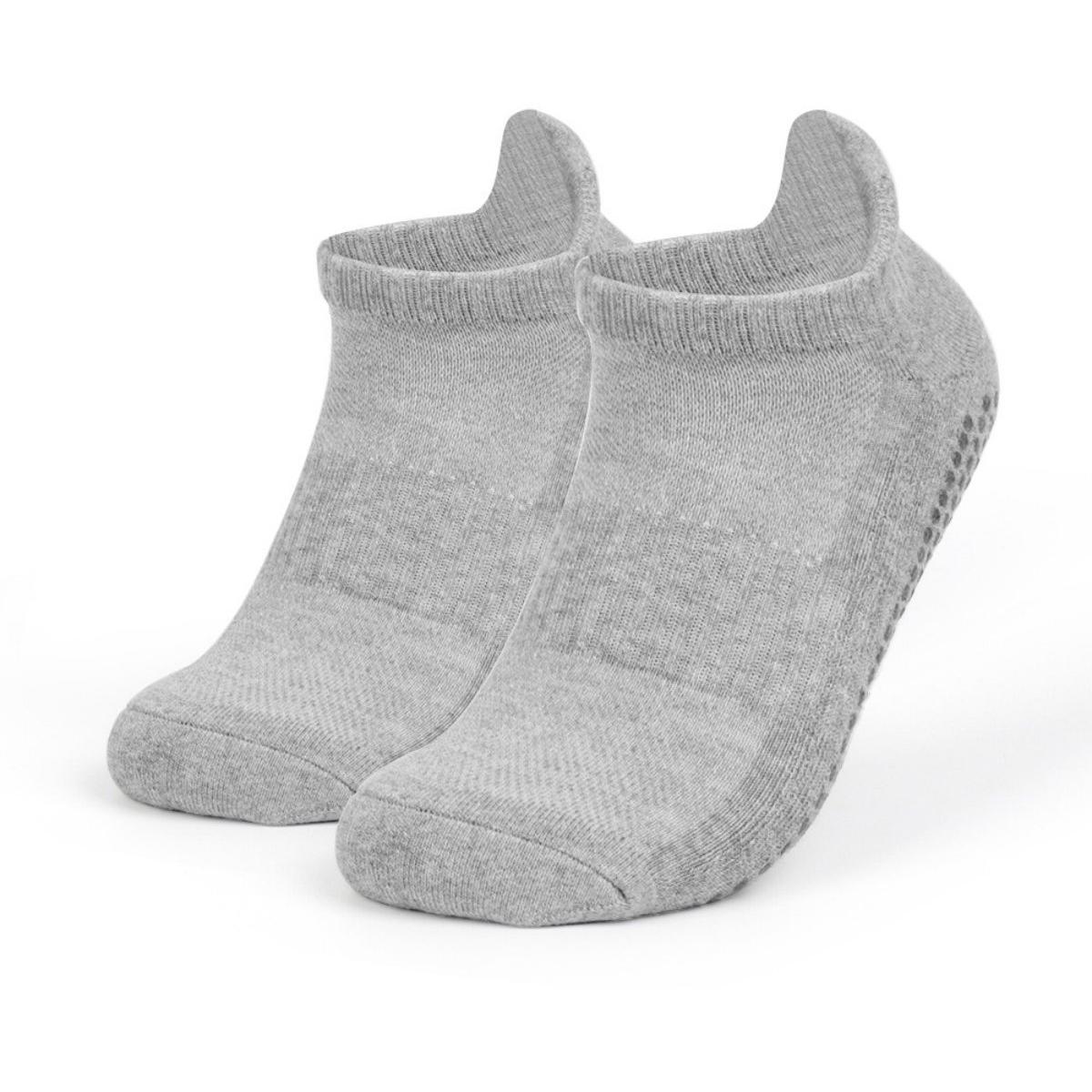 Om Home par de calcetines de yoga antideslizantes - calcetines de rizo de algodón - calcetines gruesos que absorben el sudor y son antiolor - con función antideslizante - adecuados para Pilates, ballet, caminar descalzo, calcetines antideslizantes para el