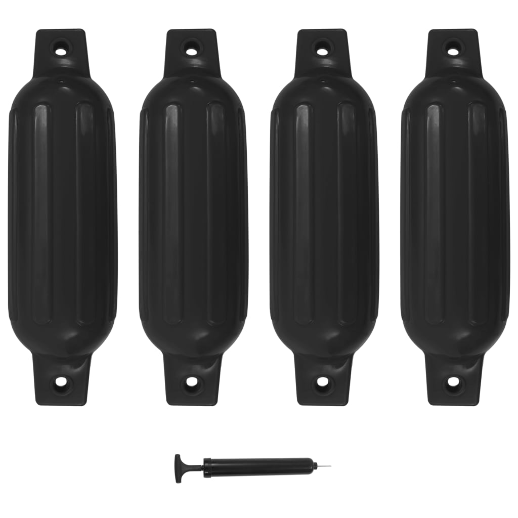 vidaXL Parachoques para Barco Protecciones contra Accidentes 4 uds PVC Color Azul, Blanco, Negro y mas