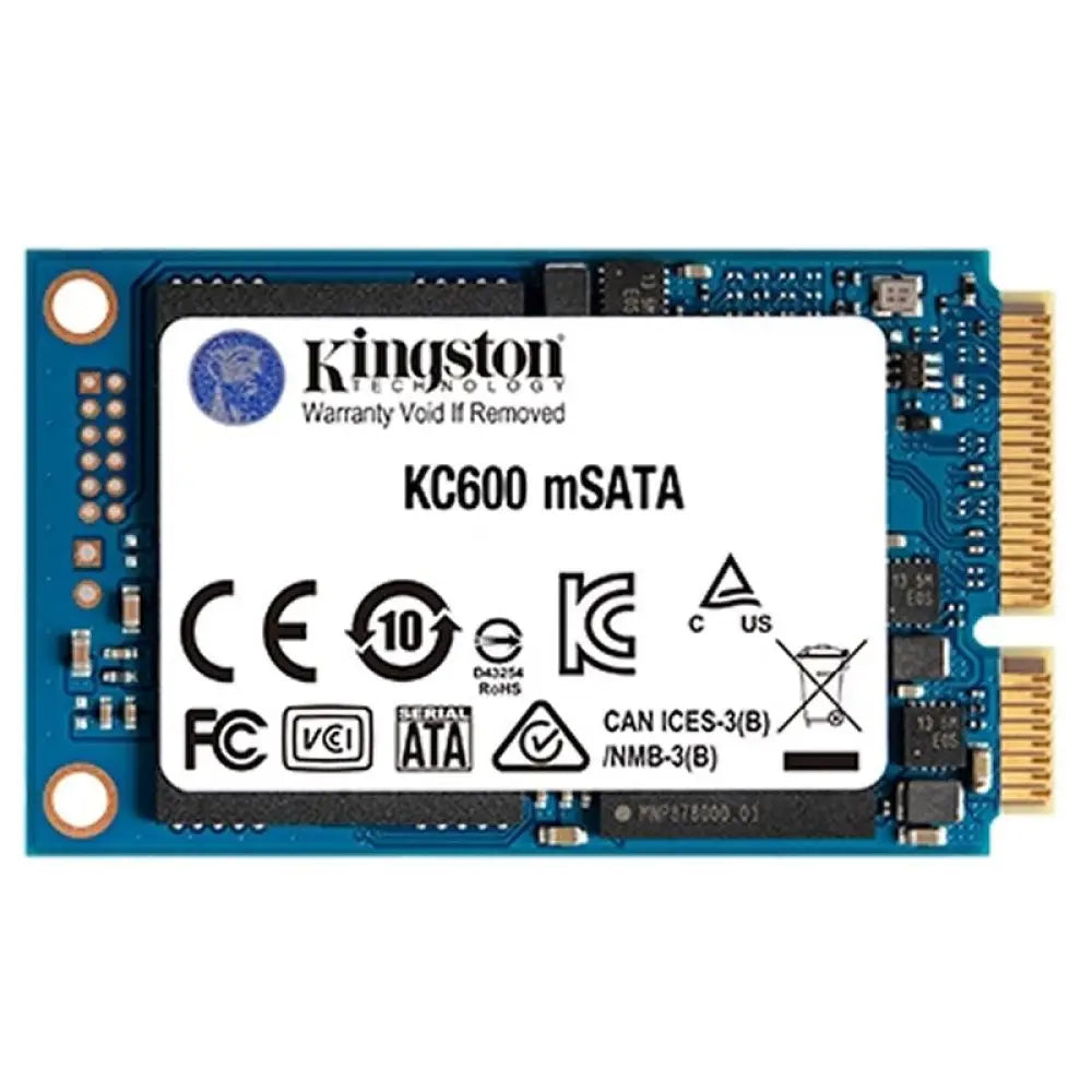 Kingston - SSD Kingston SKC600MS/512G de 512 GB con interfaz mSATA y tecnología 3D TLC para PC y portátil, velocidad de lectura 550 MB/s y escritura 520 MB/s, encriptación AES-256 hardware