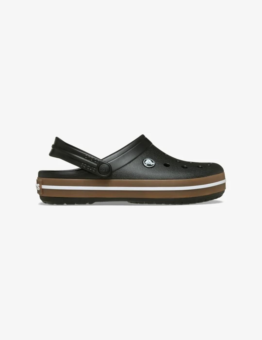 CROCS ZUECO BLACK CROCBAND GUM