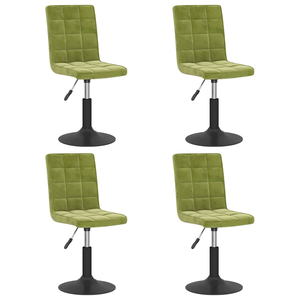 vidaXL Sillas de comedor giratorias 4 unidades terciopelo  40 x 52 x 93 cm Multicolor