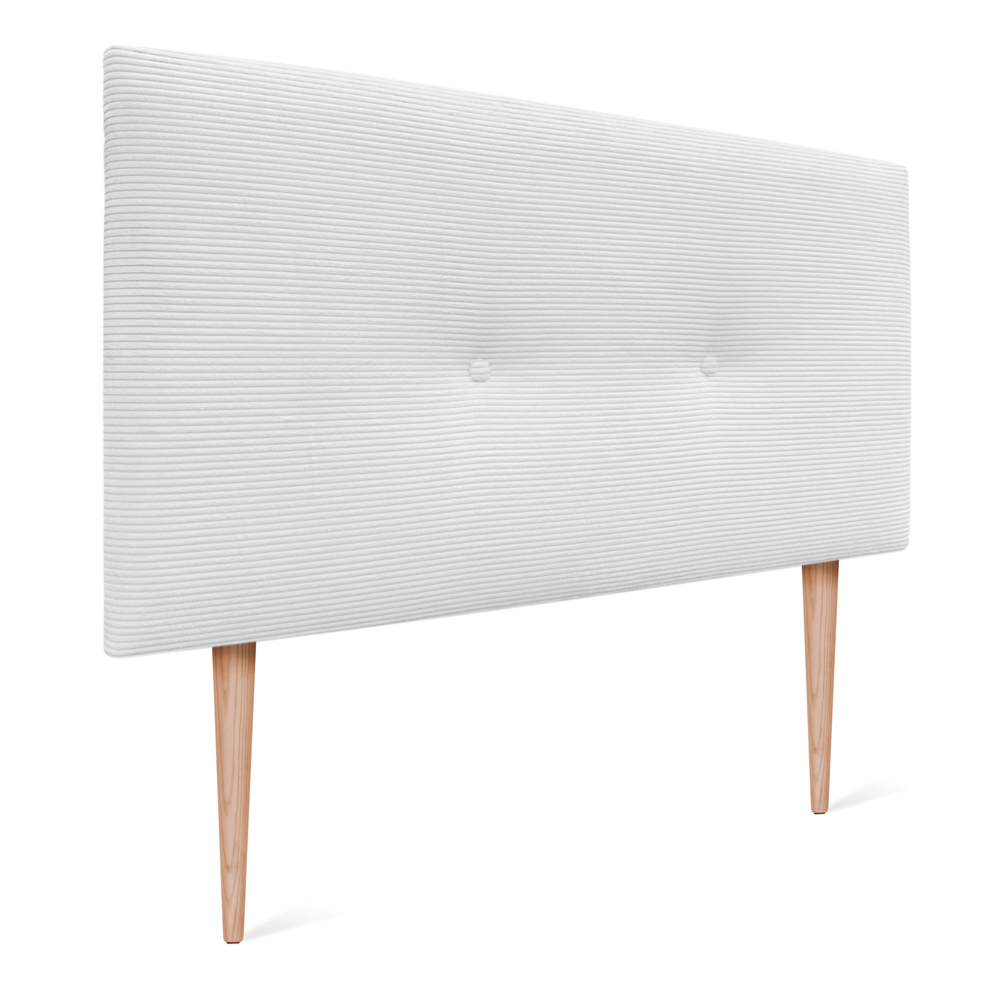 DHOME Cabecero de Pana Liso con Botones y Patas Alta Gama Moderno 8cm Grosor